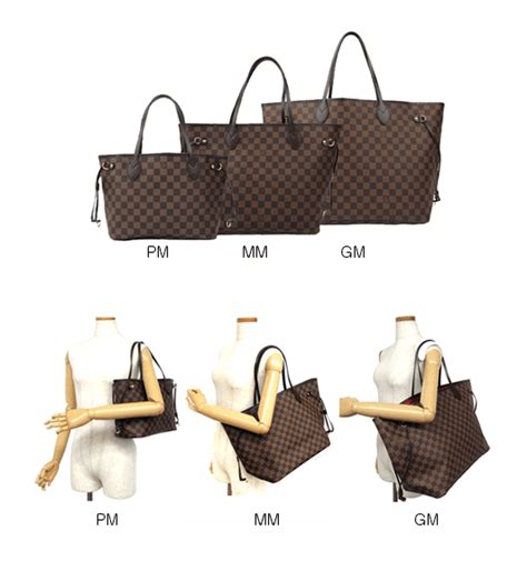 louis vuitton neverfull sizes|louis vuitton tote size chart.